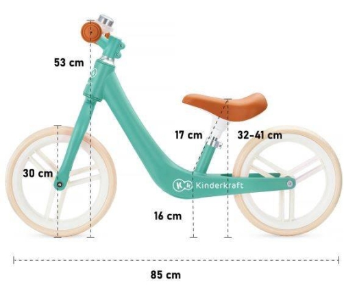 Kinderkraft Fly Plus Green skrejritenis ar metālisku rāmi