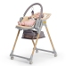 Kinderkraft Lastree Beige Wood Многофункциональный шезлонг и стульчик для кормления  2 в 1