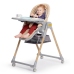 Kinderkraft Lastree Beige Wood Многофункциональный шезлонг и стульчик для кормления  2 в 1