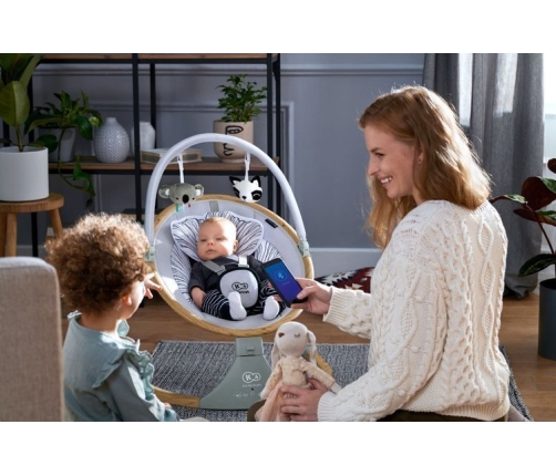 Kinderkraft Lumi Wooden Bluetooth Кресло-качели