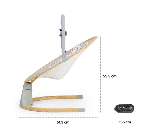 Kinderkraft Lumi Wooden Bluetooth Кресло-качели