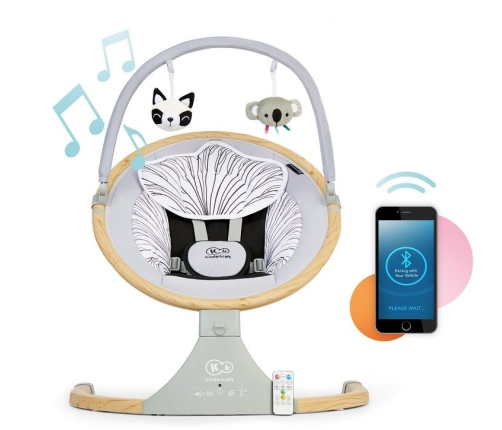 Kinderkraft Lumi Wooden Bluetooth Кресло-качели