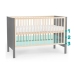 Kinderkraft Mia 2in1 Grey Bērnu gulta + Matracis 120 x 60 cm