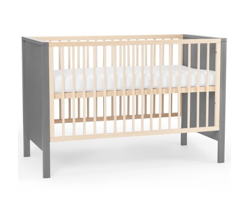 Kinderkraft Mia 2in1 Grey Bērnu gulta + Matracis 120 x 60 cm