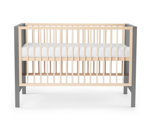 Kinderkraft Mia 2in1 Grey Bērnu gulta + Matracis 120 x 60 cm