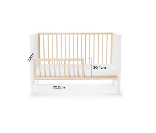 Kinderkraft Mia 2in1 White Bērnu gulta + Matracis 120 x 60 cm