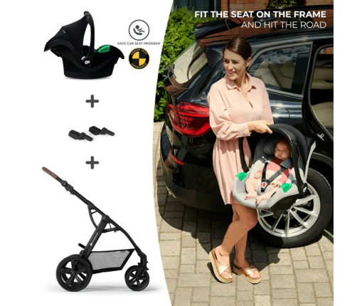 Kinderkraft Moov CT Black Bērnu Ratiņi 3in1