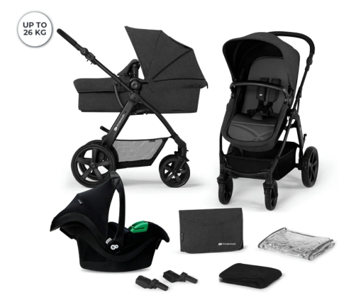 Kinderkraft Moov CT Black Bērnu Ratiņi 3in1