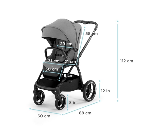 Kinderkraft Nea Bērnu Ratiņi 2in1 Deep Grey