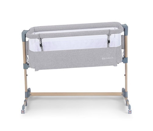 KinderKraft Neste Air Grey wood Кроватка для комфортного совместного сна 2in1