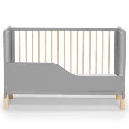 Kinderkraft Nico Grey Детская кроватка 2 в 1 + Барьер