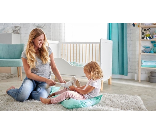 Kinderkraft Nico Grey Детская кроватка 2 в 1 + Барьер