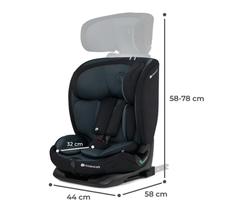 Kinderkraft Oneto 3 I-Size Graphite Black Детское автокресло 9-36 кг