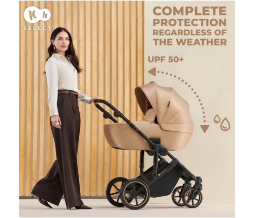 Kinderkraft Prime 2 Sandrose Beige Bērnu Ratiņi 2in1