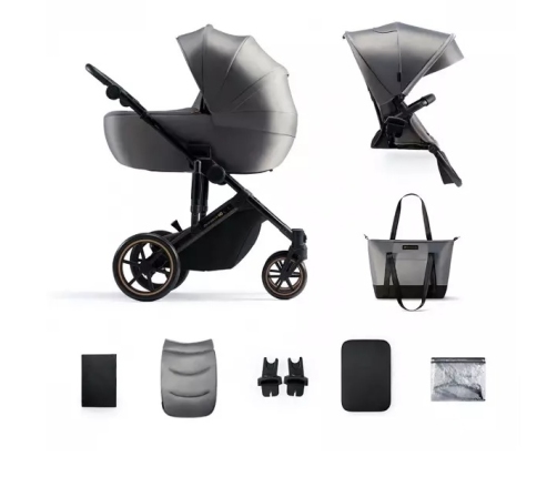 Kinderkraft Prime 2 Shadow Grey Bērnu Ratiņi 2in1