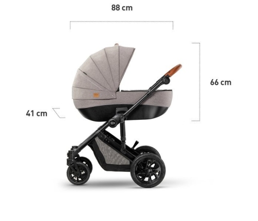 Kinderkraft Prime Beige Bērnu Ratiņi 3in1