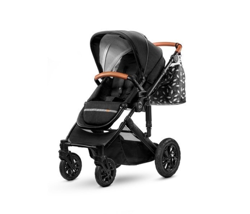 Kinderkraft Prime Black Bērnu Ratiņi 2in1