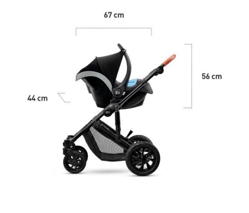 Kinderkraft Prime Black Детская Коляска 3 в 1