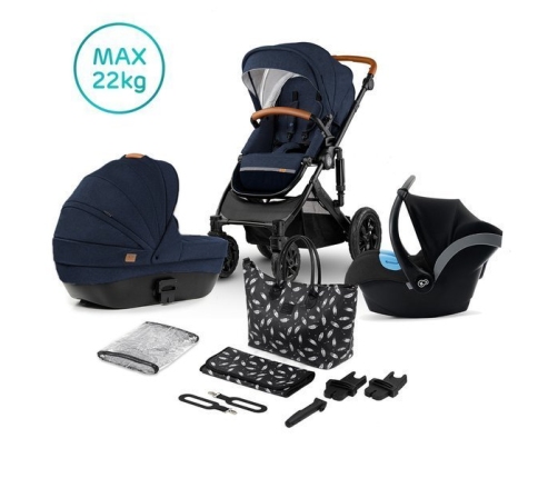 Kinderkraft Prime Deep Navy Bērnu Ratiņi 3in1