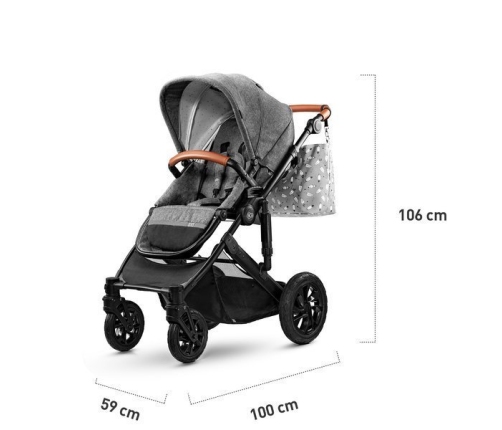 Kinderkraft Prime Grey Детская Коляска 2 в 1