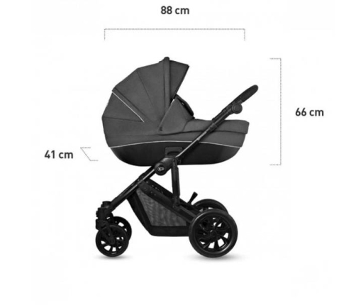 Kinderkraft Prime Lite Black Anthracite Bērnu Ratiņi 3in1