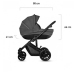 Kinderkraft Prime Lite Black Anthracite Bērnu Ratiņi 3in1