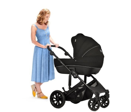 Kinderkraft Prime Lite Black Bērnu Ratiņi 2in1