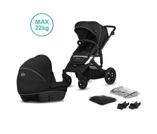 Kinderkraft Prime Lite Black Bērnu Ratiņi 2in1