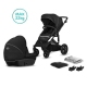 Kinderkraft Prime Lite Black Bērnu Ratiņi 2in1