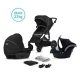 Kinderkraft Prime Lite Black Bērnu Ratiņi 3in1