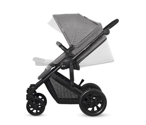 Kinderkraft Prime Lite Grey Bērnu Ratiņi 3in1