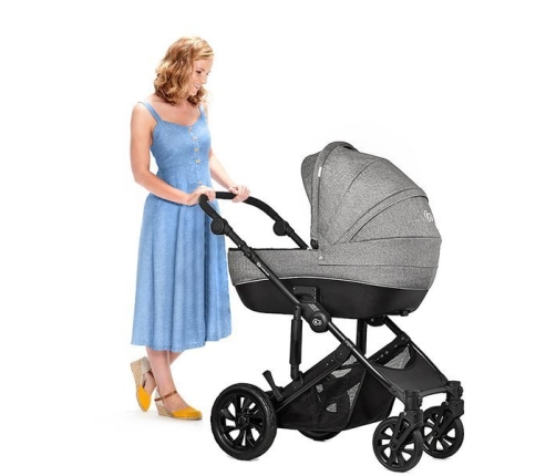 Kinderkraft Prime Lite Grey Bērnu Ratiņi 3in1