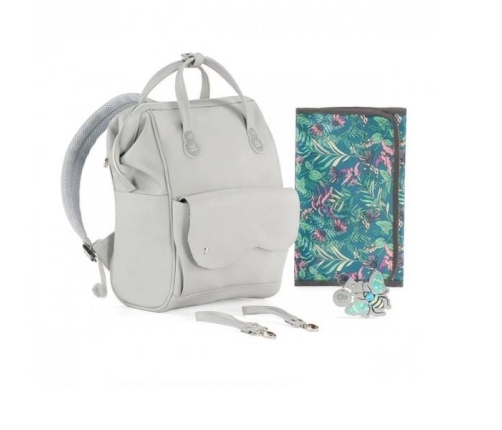 Kinderkraft Treasurepack Nature Vibes Grey Māmiņas mugursoma - Ratu soma