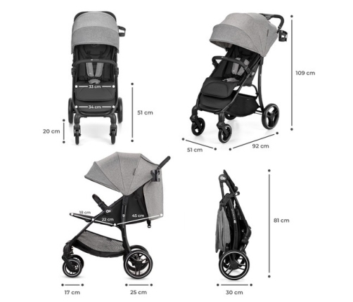 KinderKraft Trig 2 Grey Прогулочная Коляска