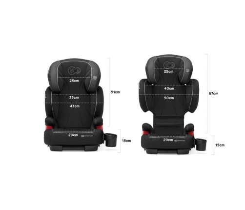 Kinderkraft Unity Black Bērnu Autokrēsls 15-36 kg