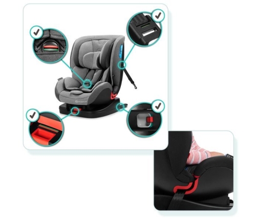 Kinderkraft Vado Black Bērnu Autokrēsls 0-25 kg