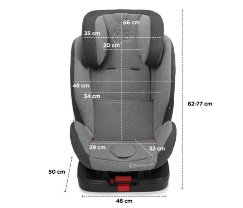 Kinderkraft Vado Grey Bērnu Autokrēsls 0-25 kg