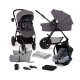 Kinderkraft XMoov Dark Grey Bērnu Ratiņi 3in1 (air)