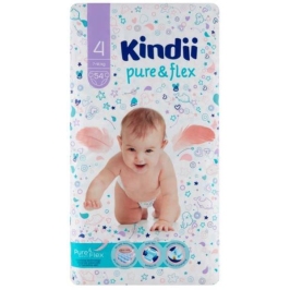 Kindii Pure&Flex autiņbiksītes 4. izmērs 54 gab.