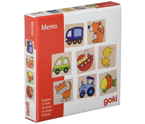 Деревянная игра на память GOKI MEMO-Mix, 16 частей FB566988