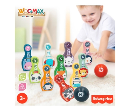 Koka ķegļu spēle WOOMAX Fisher-Price