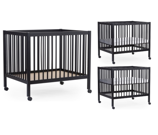 Koka manēža sētiņa Childhome Playpen 97 Wood Black