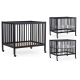 Koka manēža sētiņa Childhome Playpen 97 Wood Black