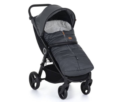 Комплект Спальный мешок Petite&Mars Jibot + Муфта варежки для коляски Jasie Charcoal Grey