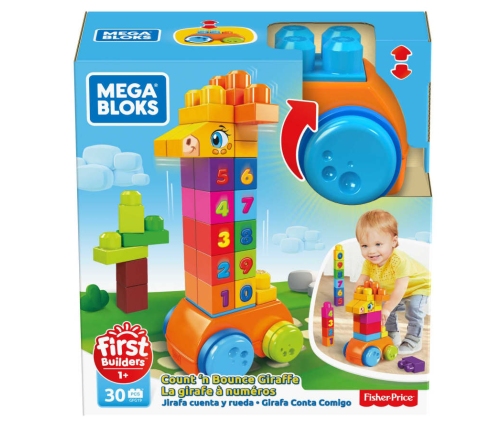 Konstruktors Fisher Price Mega Bloks Count & Bounce Giraffe GFG19