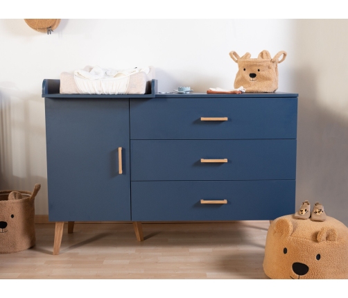 Kumode ar pārtinamo galdiņu Childhome Bold Blue