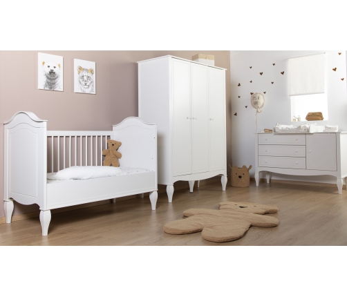 Kumode ar pārtinamo galdiņu Childhome Romantic White