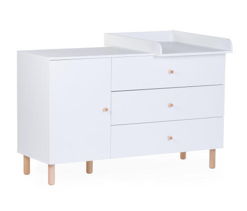 Kumode ar pārtinamo galdiņu Childhome Wonder White