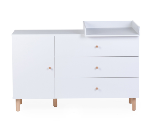 Kumode ar pārtinamo galdiņu Childhome Wonder White