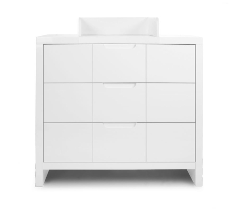 Комод CHILDHOME Quadro White 3 Drawers + Changing Unit